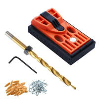 Houtbewerking Pocket Gat Jig Kit Houtbewerking Punch Locator Schuine Gat Opener Kit Met Stap Boor Voor DIY Houtbewerking