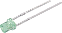 Everlight Opto 484SYGT S530 E2 Bedrade LED Groen Cilindrisch 3 mm 10 mcd 150 ° 20 mA 2 V