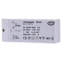 EVN PLK718 LED driver Constante stroomsterkte 18 W 700 mA Niet dimbaar, Geschikt voor meubels 1 stuk(s)
