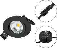 EVN S060902 S060902 LED inbouwlamp LED 6 W Zwart