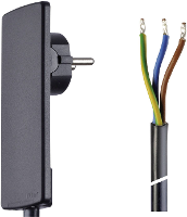 EVOline 151000151100 Stroom Aansluitkabel Zwart 1.50 M