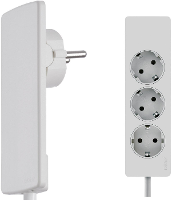 EVOline 151000156300 Stekkerdoos 3 voudig Wit Randaarde stekker 1 stuk(s)