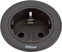 EVOline 159280000900 Inbouwstekkerdoos 1 voudig Zwart 1 stuk(s)