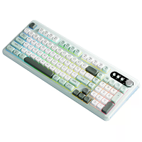 EWEADN V101 98 Sleutels Tri mode Draadloze Toetsenbord met Knop RGB Licht Dempeknop 4000mAh Oplaadbaar 2.4G/bluetooth/Ty