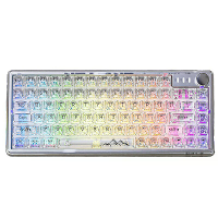 EWEADN V82 Drie modus Mechanisch Gaming Toetsenbord met Multifunctionele Knop 81 toetsen Hot swappable RGB Verlichting T
