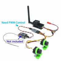 EWRF 5.8GHz 2W FPV VTXzender 40CH met 3 kanaals video schakelaar 1000TVL HD CMOS camera   2,8mm 120° FOV Audio PAL/NTSC