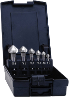 Exact 1605527 Kegelverzinkboorset 6.3 Mm, 8.3 Mm, 10.4 Mm, 12.4 Mm, 16.5 Mm, 20.5 Mm HSS TiAIN Cilinderschacht 1 set(s)