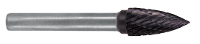 Exact 72393 Hardmetalen stiftfrees vorm G spitse boog (SPG) Hardmetaal