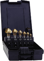 Exact Kegelsenkersatz 90° HSS TiN 6,3 20,5mm DIN335C plus6 05567 Kegelverzinkboorset 6 delig 6.3 Mm, 8.3 Mm, 10.4 Mm, 12.4 Mm, 16.5 Mm, 20.5 Mm HSS TiN