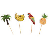 20X Tropisch/Hawaii/Zomers thema cocktailprikkers 10 cm