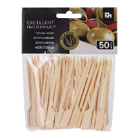 Cocktail/tapas prikkers   50x stuks   9 cm   bamboe
