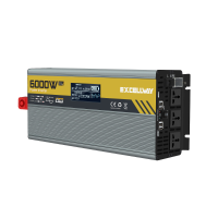 Excellway 1000W / 2000W / 3000W / 4000W / 6000W (piek) auto omvormer 220V 60Hz DC 12V / 24V converter met LCD scherm Dub
