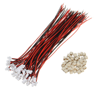 Excellway® 100Pcs Mini Micro JST 1.0Mm SH 2 Pin Connector Plug With Wires Cables 150mm