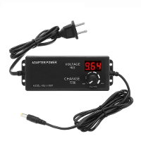 Excellway AC/DC Instelbare Voedingsadapter 4 24V 2.5A 60W Snelheidsregeling Volt Display EU/US/AU/UK stekker