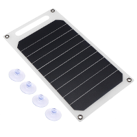 Excellway Draagbare Zonnepaneellader 10W Power Bank met 5V USB uitgang Monokristallijne Silicium Zonnecellen Dun en Lich