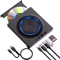 Externe Blu ray schijfstation 7 in 1 multifunctionele optische schijf met USB 3.0/Type C/SD kaartlezer hub DVD/CD brande