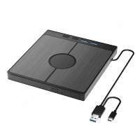 Externe CD/DVD drive CD brander met 2 USB/Type C poorten USB 3.0 Draagbare CD/DVD brander 1 TF/SD kaartsleuf Optische sc