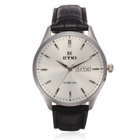 Eyki 8602 Quartz Leather Calendar Lovers Watch