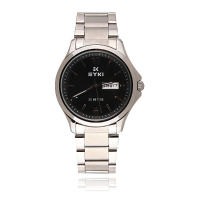 Eyki Eets8592al Men Women Week Calendar Steel Band Quartz Watch