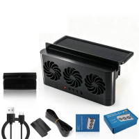F 817 Zonnelamp aangedreven auto uitlaatventilator 3 ventilatoren 2,5W Raam montage koelventilatie USB Luchtcirculatie a