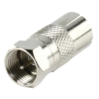 F connector naar coax (IEC) female adapter