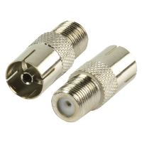 F connector socket naar coax socket adapter.