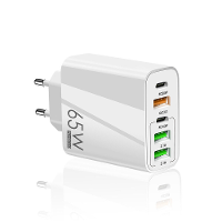 F002 65W 5 poorts USB PD oplader 3 USB A + 2 USB C snellader wandladeradapter EU stekker voor iPhone 12 13 14 14 Pro voo