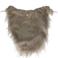 Carnaval/verkleed accessoires baard   half lang   grijs   aan elastiek   kabouter/oude man