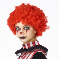 Carnaval verkleed pruik   Horrorclown   rood   clownspruik   Halloween accessoires