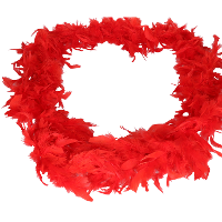 Carnaval verkleed veren boa slinger   rood   180 cm   50 gram   Dames