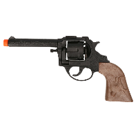 Cowboy speelgoed revolver/pistool   12 schots plaffertjes   metaal