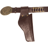 Faram Party Cowboy verkleed holster voor 1 pistool   bruin   volwassenen   carnaval   western thema