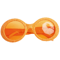 Faram Party Dames party bril   Oranje met glitters   Seventies/disco   Koningsdag