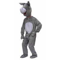 Dierenpak Ezel   Pluche ezel verkleedkleding kostuum   volwassenen   grijs