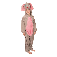 Dierenpak olifantenpak verkleedkleding kostuum   grijs   kinderen   jumpsuit