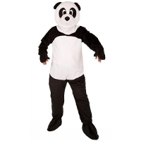Dierenpak verkleedkleding Panda   met mega masker   outfit   volwassenen   one size M/L