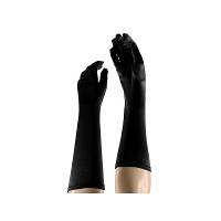 Faram Party Gala handschoenen   Zwart   Lang model   Verkleed handschoenen