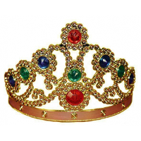Gouden verkleed koninginnen kroon   kunststof   volwassenen   prinses