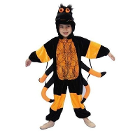 Halloween verkleedkleding dierenpak Spinnenpak   voor Kinderen   zwart/oranje
