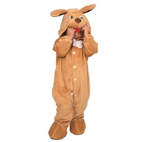 Hond dieren onesie/kostuum voor babys bruin