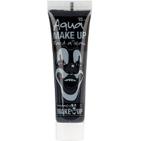 Horror schmink op waterbasis   zwart   tube 15 ml   Schminken   Halloween   Carnaval   Make up
