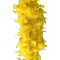 Party Sierveren Boa   Carnaval verkleed accessoire   geel   180 cm   50 gram