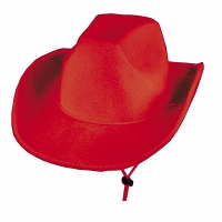 Rode cowboyhoed voor volwassenen   Vilt   Carnaval verkleed hoeden