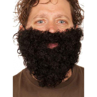 Verkleed baard   Zwart   Kabouter   Dwerg   Opa