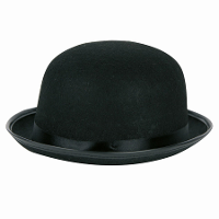 Verkleed bolhoed   zwart   Charlie Chaplin   Engelse heren hoed   volwassenen