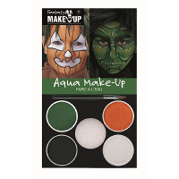 Verkleed Schminkset oranje/groen/bruin/wit
