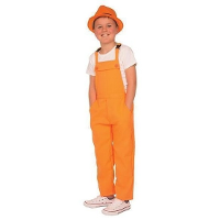 Verkleed Tuinbroek   Overall   oranje   voor kinderen   polyester   carnaval   koningsdag