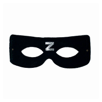 Zorro oogmasker   zwart   kinderen   karton/stof   masker