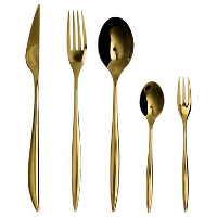 FARFALLE   Bestekset 30 delig   Goud   RVS