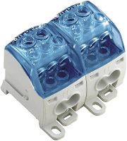 Faseverdelerblok WeidmÃ¼ller WPD 205 2X35/4X25+6X16 2XBL 2519470000 Grijs, Blauw 1 stuks